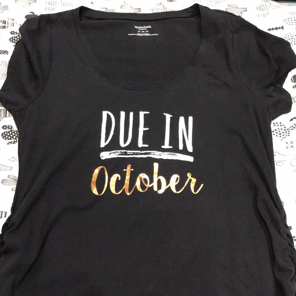 Due in October Maternity tee